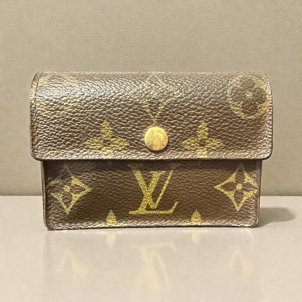 Louis Vuitton Monogram Vintage Card Coin Case (A189)
